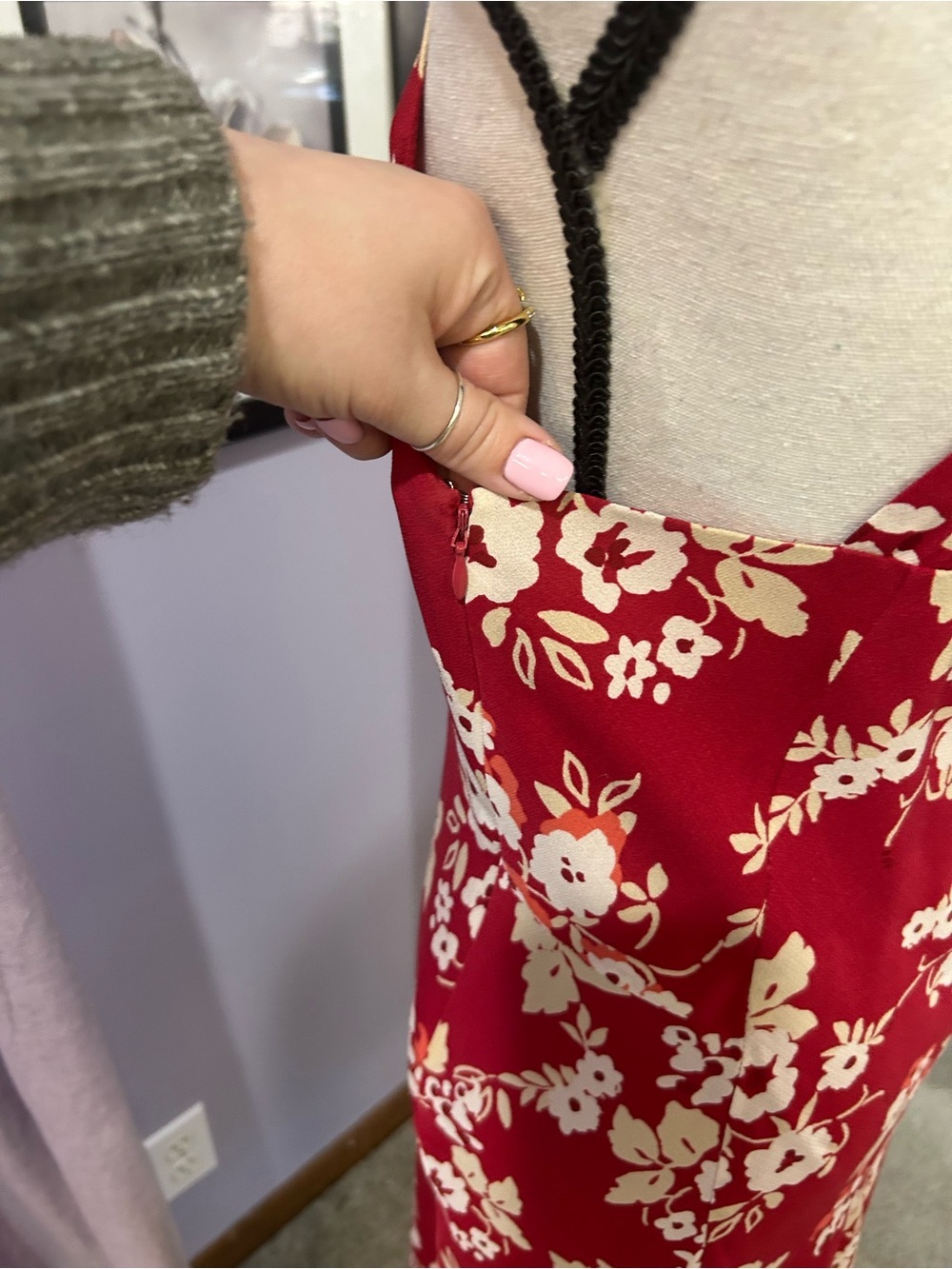 Vintage Loft Silk Floral Halter Dress - Picture 7 of 7